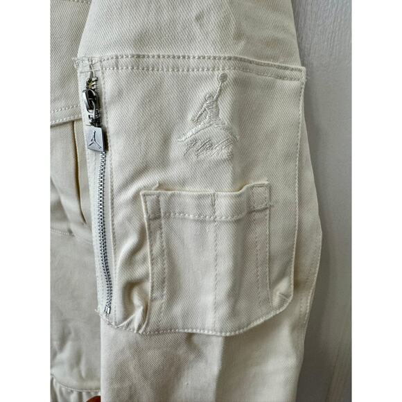 Air Jordan NWT Women's Creme Ivory Utility Bomber Jacket Size Medium Fits S, L - Picture 11 of 16